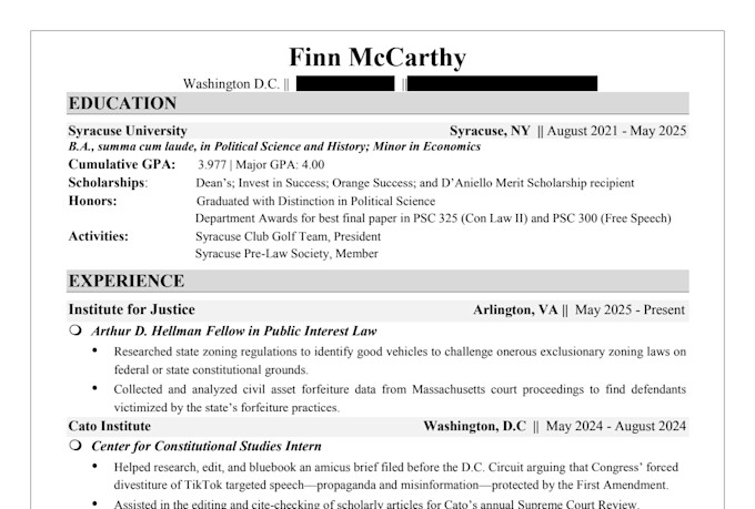 do professional resume and CV formatting